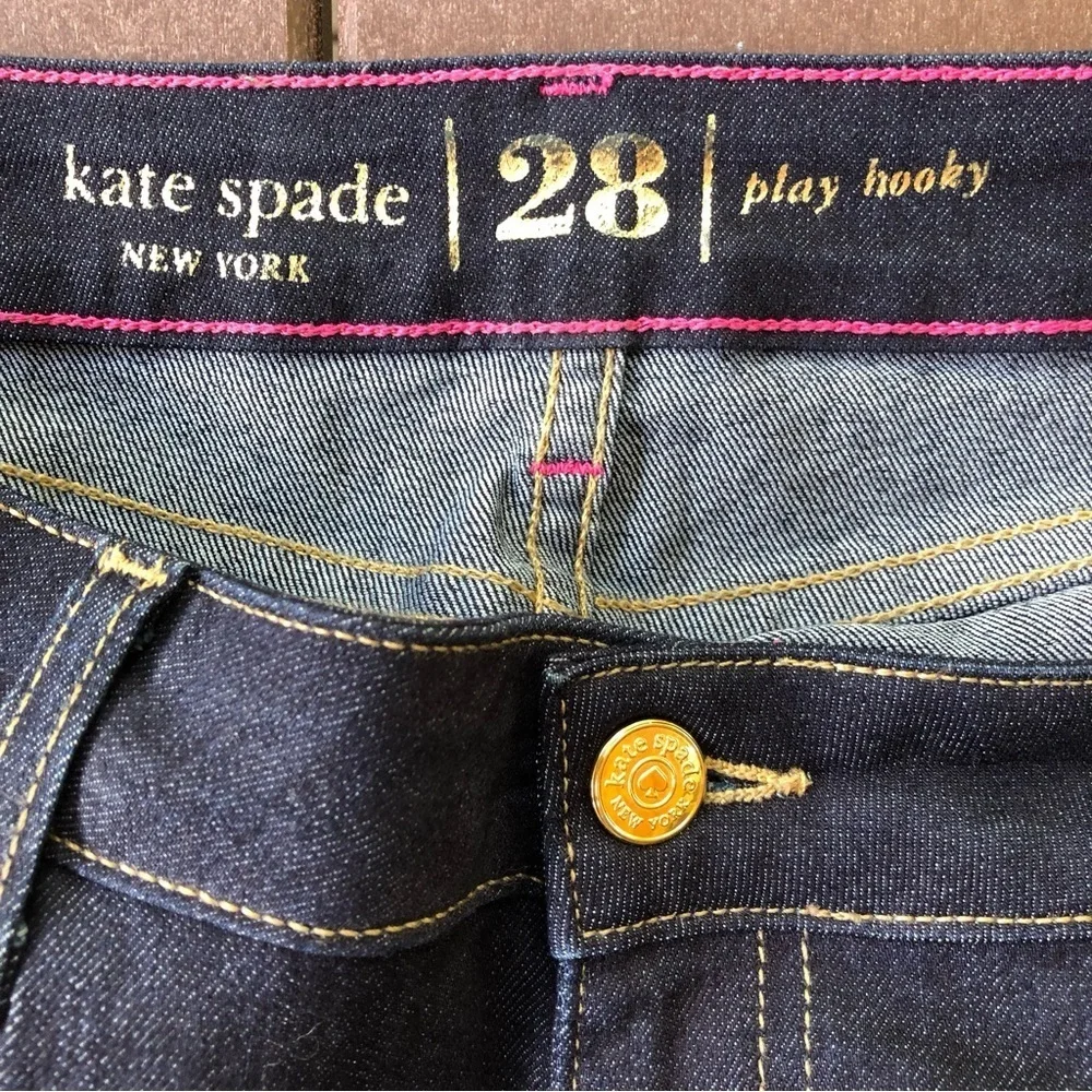 Kate Spade Play Hooky Perry Street Dark Wash Denim Blue Jeans Size 28